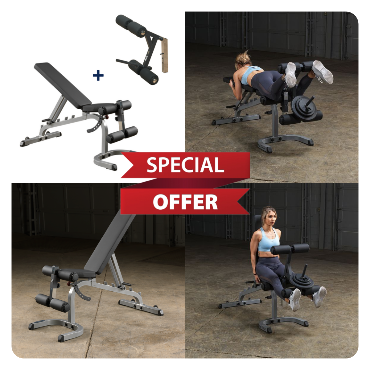 Body-Solid – Adjustable Bench with Leg Developer