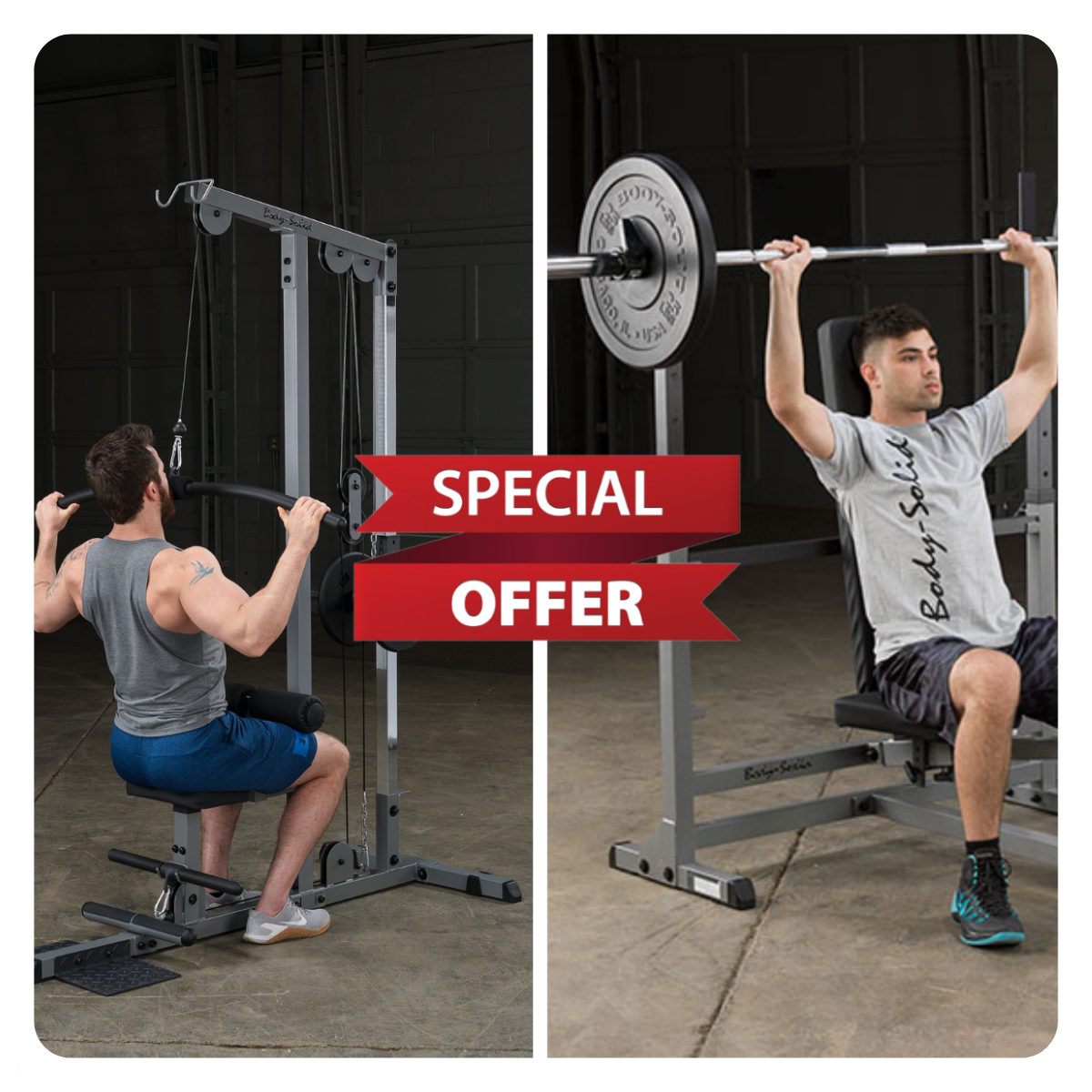 Body-Solid Adjustable Bench Press and Lat Pulldown Combo